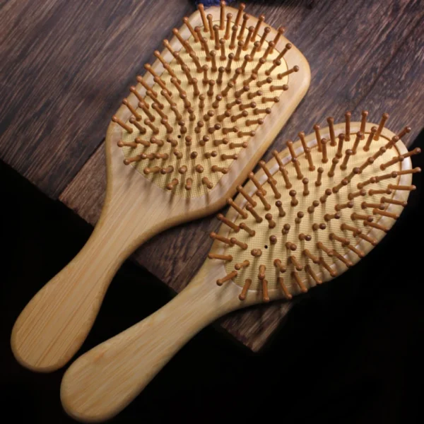 Wooden hair brush for women, anti-static, detangling, reduce hair loss - Image 4