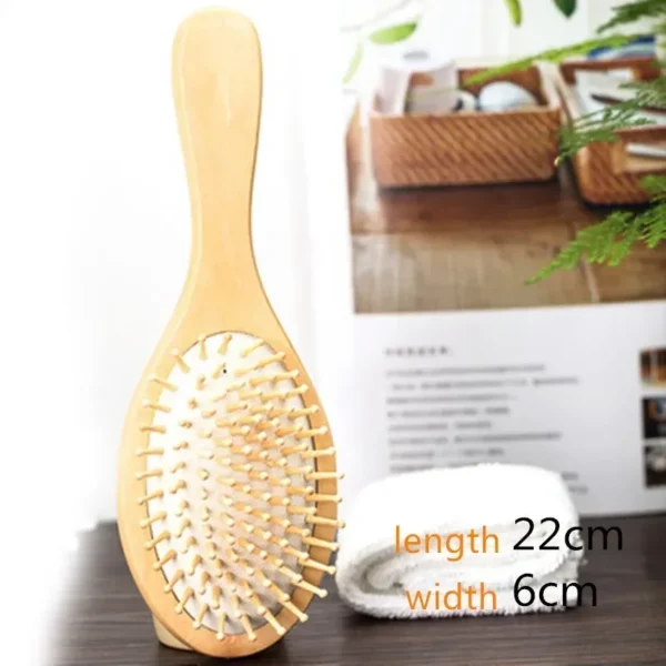 Wooden Hair Brush: Bamboo Air Massage Comb for Scalp Health - Image 5