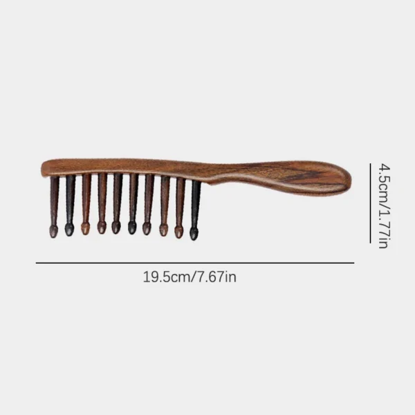 1Pc Wooden Hair Brush for Meridian Massage, Anti-static, No-snags - Image 6