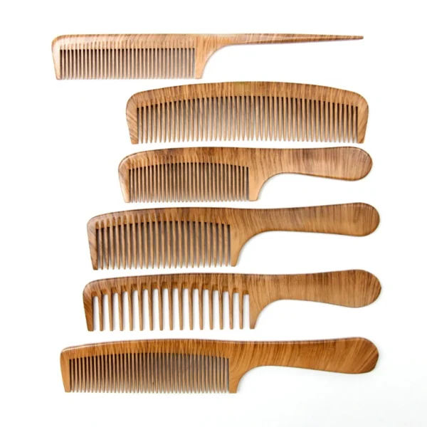 Wooden Hair Brush Anti-Tangling Scalp Massage Bamboo Wood Comb - Image 2