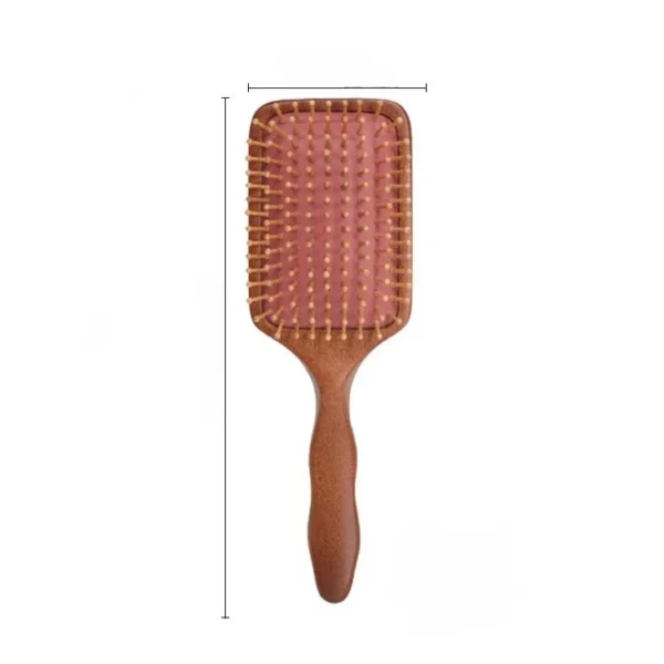 1PC Wooden Hair Brush, Professional Bamboo Paddle Comb for Scalp & Hair Care - Image 6