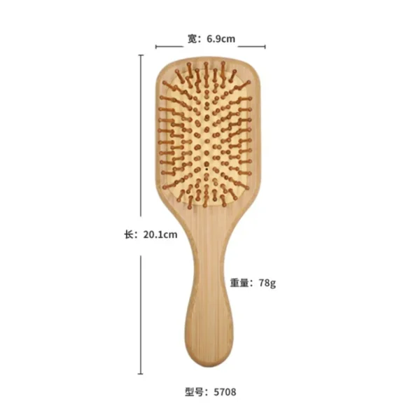 Wooden Hair Brush: Bamboo Air Cushion Massage Comb for Smooth Hair - Image 4