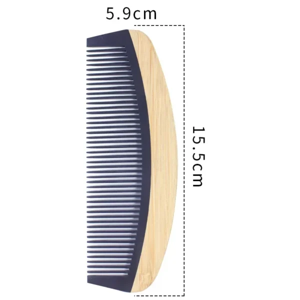 Wooden Hair Brush: Bamboo Flat Comb, Anti-static, Wide Tooth, Portable - Image 6