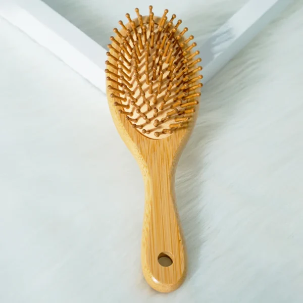 Wooden Hair Brush: Bamboo Air Cushion Massage Comb for Scalp Care