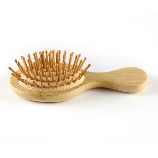 4 Pcs Wooden Hair Brush Set, Eco-friendly Bamboo, Wide Tooth & Tail Comb - Image 4