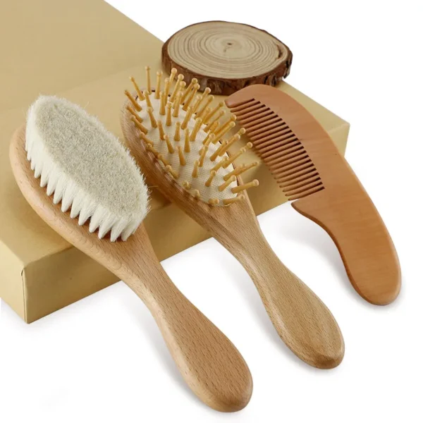 Wooden Hair Brush Bamboo Massage Comb Anti-Static Reduce Hair Loss