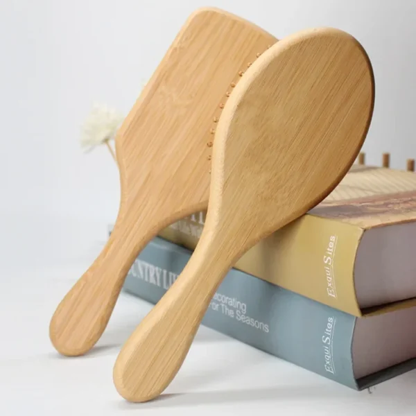 Wooden Hair Brush Professional Paddle Cushion Scalp Massage Comb