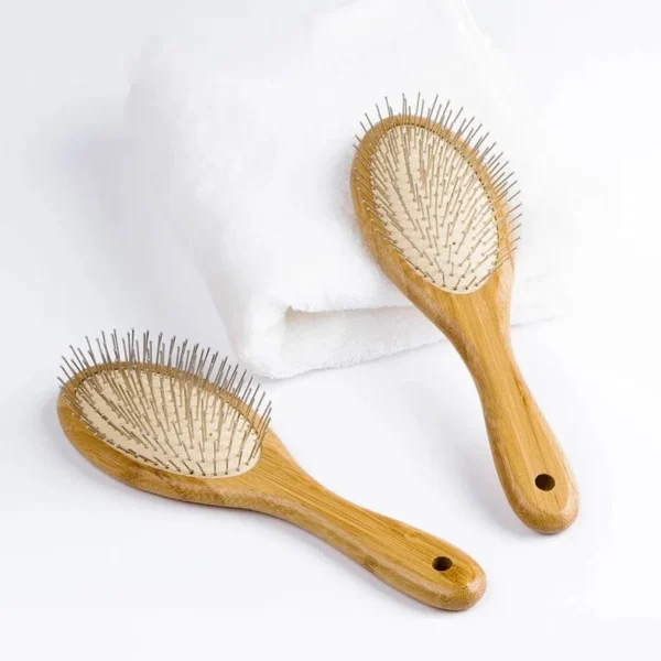 Wooden Hair Brush: Bamboo Scalp Massage Comb with Airbag Cushion - Image 3