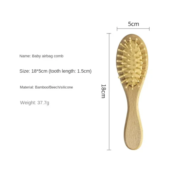 Wooden Hair Brush Bamboo Massage Comb Anti-Static Reduce Hair Loss - Image 6