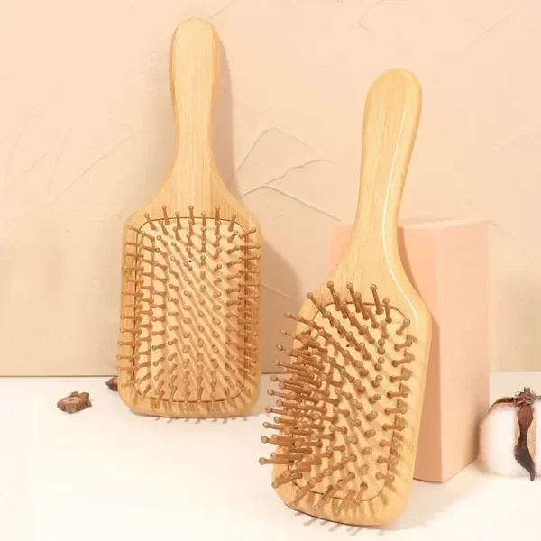 Wooden hair brush, bamboo scalp massage comb for hair growth - Image 3