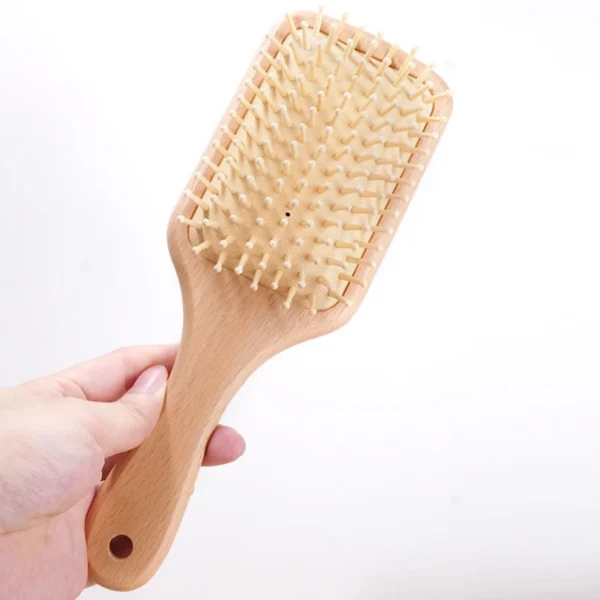 Wooden Hair Brush for Scalp Massage and Anti-Hair Loss Care - Image 4