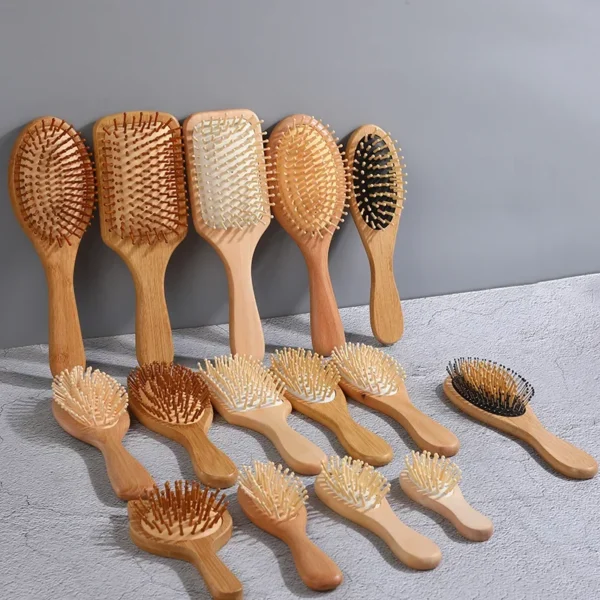 Wooden Hair Brush: Natural Bamboo Comb for Scalp Massage - Image 4