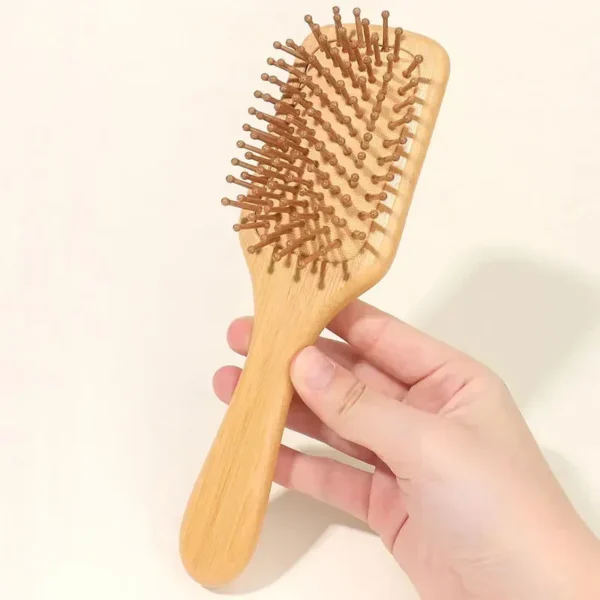 Wooden hair brush, premium bamboo scalp massage comb for growth - Image 5