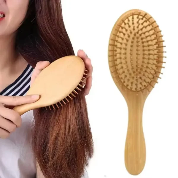 Wooden Hair Brush: Scalp Massager, Anti-Static, Beard & Baby Brush