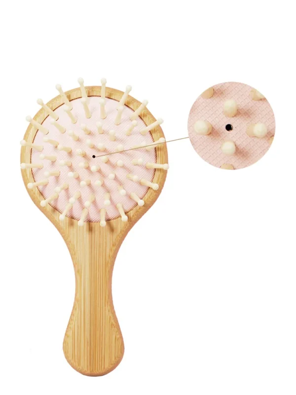 Wooden Hair Brush: Cute Cat Design, Anti-Static Scalp Massage - Image 6