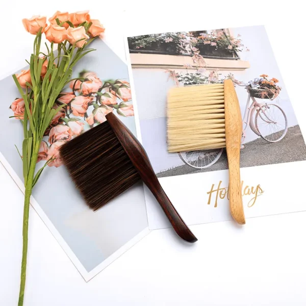 Wooden Hair Brush: Barbertop Neck Duster for Salon and Barbershop - Image 3