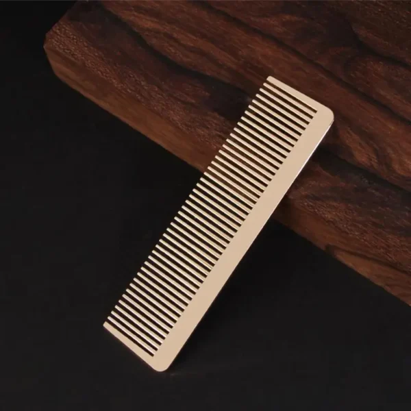 Wooden Hair Brush: Metal Barber Comb for Haircutting and Salon Use