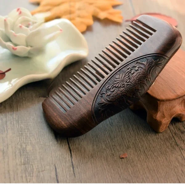 Wooden Hair Brush: Pocket Sandalwood Comb for Beard and Styling - Image 4