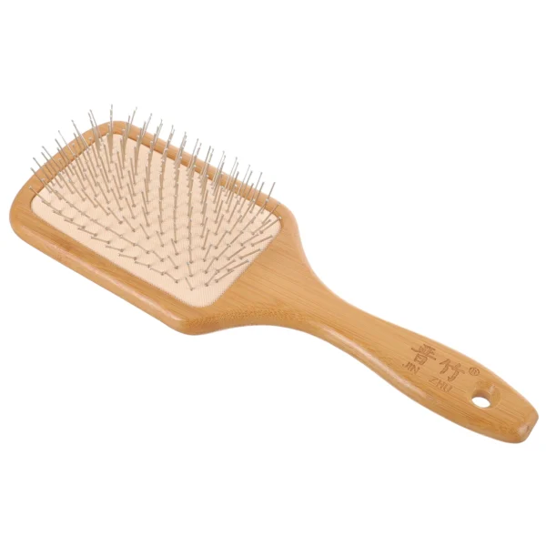 Wooden Hair Brush: Detangler Paddle Comb with Scalp Massage